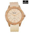 Omax Silver Sparkles Gold Watch