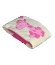 Offspring Cute Giraffe Motif Blanket-Cream & Pink