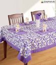 Swayam Gorgeous Lavender Table Sheet For Eight Seater