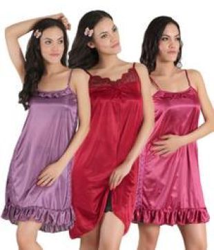 Klamottten Sweet Nighties Combo of 3