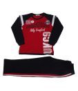 Unikid Red-Navy T-Shirt & Track Pant For Kids