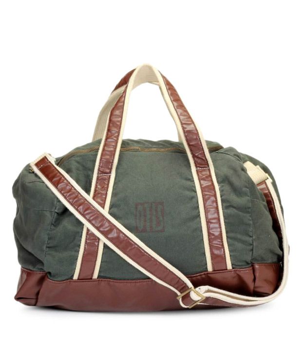 OTLS Military Green & Brown Duffle Bag - Buy OTLS Military Green & Brown Duffle Bag Online at ...