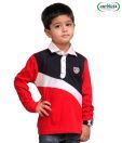 Catmoss Vibrant Red & Dark Navy T-Shirt For Kids