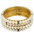 Kalai Stunning Beauty Gold Plated Pearl Bangles DSNBG15-28