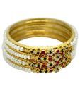 Kalai Admirable Gold Plated Pearl Bangles DSNBG19-24