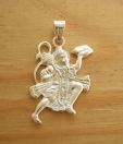 Designer Silver Mighty Hanuman Sterling Silver Pendant