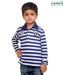 Catmoss Classic Blue & White Striped T-Shirt For Kids
