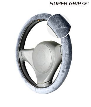 Super Grip - Velvo - Ring Type Steering Cover - Grey - MITSUBISHI
