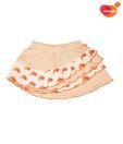 Unamia Cream & Orange Designer Skirt For Kids