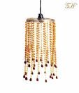 Treasure Hunt  Amber Beaded Hanging Lamp