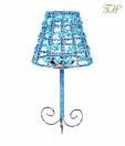 Treasure Hunt  Turquoise Crystal Beaded T-lite Lamp