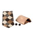 Zeal Brown Tie, Cufflinks & Pocket Square Gift Set