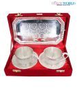 Dekor World Silver Plated Tea Set With Tray