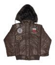 Fort Collins Dark Brown Hooded Jacket For Kids