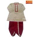 Exclusive from Jaipur Red and Golden Dhoti Kurta For Kids