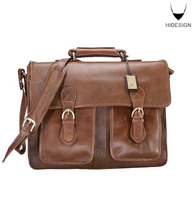 Hidesign Amazing Tan Buckle Laptop Bag - Buy Hidesign Amazing Tan Buckle Laptop Bag Online at ...