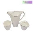 Plumeria Coffee, Milk & Sugar Pot