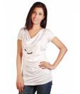 Teemoods White Beaded Cotton Top
