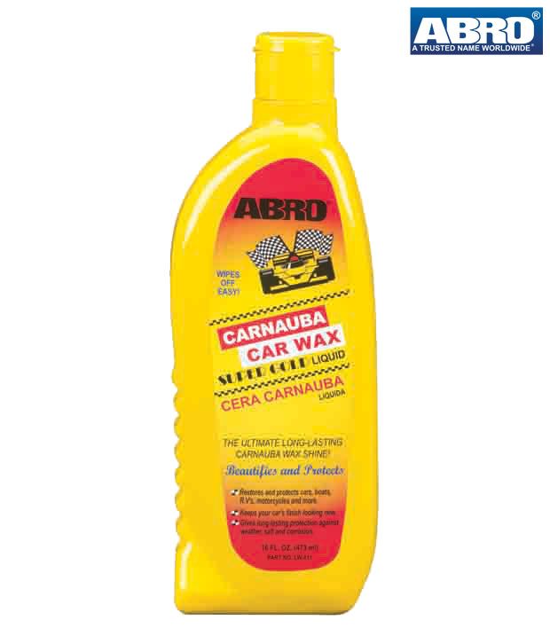 ABRO Carnauba Car Wax Super Gold Liquid LW811 (473 ml)+Microfiber