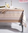 Freelance Verona Brown & White Jacquard Table Cover