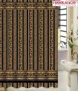 Freelance Black & Brown Striped Shower Curtain