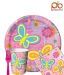 Party Bounty Butterflies and Flowers Birthday Tableware Kit-64 Pcs
