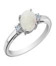 AG Opal & Diamond Ring