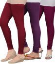 TSG Breeze Kids Leggings Combo of Wine, Purple & Maroon For Kids