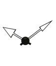 NeXtime Black Arrow Wall Clock