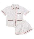 ShopperTree White Polka Boys Nightsuit For Kids