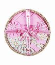 Advance Baby Pink Round Basket Gift Set- 7 Pcs. (0 - 1 Year)