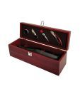 True Vino Cherry Wood 1-Bottle Accessory Gift Set