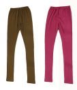 RHAM GOLD Pack of 2 Green & Pink Color Leggings for Girls For Kids