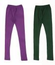 RHAM GOLD Pack of 2 Green & Lavender Color Leggings for Girls For Kids