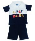 Baby Pierregi White & Blue Boys Suit For Kids