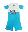 Baby Pierregi White &  Turquoise Boys Suit For Kids