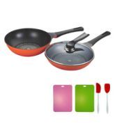 Wonderchef Sanjeev Kapoor Diamond Coated Pans With Freebie