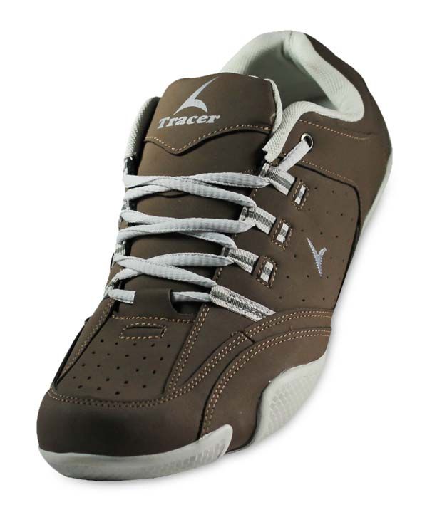 Tracer Brown Perforated Sports Shoes