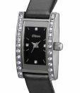 Oleva Black Crystal Studded Bezel Watch