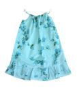 Vintage Angels Floral Aqua Blue Dress For Kids