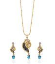Utsavi Mayur Motif Traditional Lavish Pendant Set