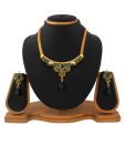 Utsavi Green Stones Traditional Kundan Necklace Set