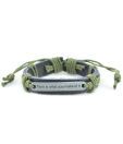 Alpha Man Olive Green & Black Thread Woven Bracelet