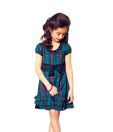 Herberto Elegant Blue Checkered Dress For Kids