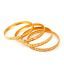 Pari Set Of 4 Gold Plated Round Cut-work Bangles