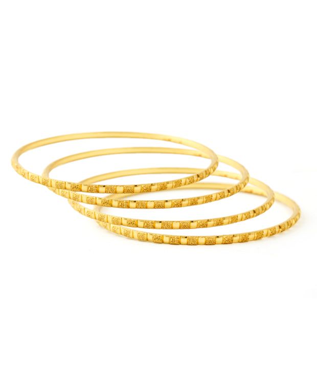 Thin gold sale bangles set