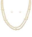 Nisa Pearls Two String Elegant Pearl Necklace Set