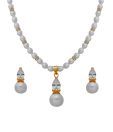 Nisa Pearls Single String Pearl Elegant Necklace Set