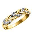Sanskruti Dual Tone Leafy Sterling Silver Ring