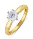 Sincere Classic Solitaire Gold Ring